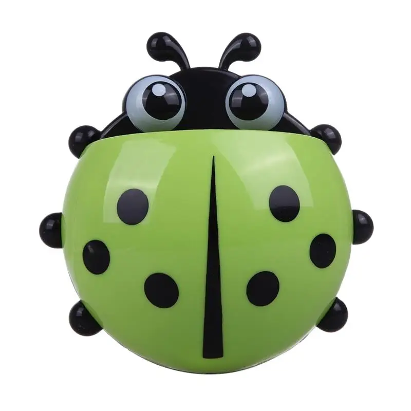 

Ladybug Animal Insect Toothbrush Holder Bathroom Cartoon Toothbrush Toothpaste WallSuction Shelf Rack Shower Container Organizer