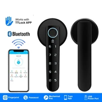 fingerprint door lock with bluetooth for ttlock eletronic lock wiht biometrics fingerprintpasswordkeyapp unlock