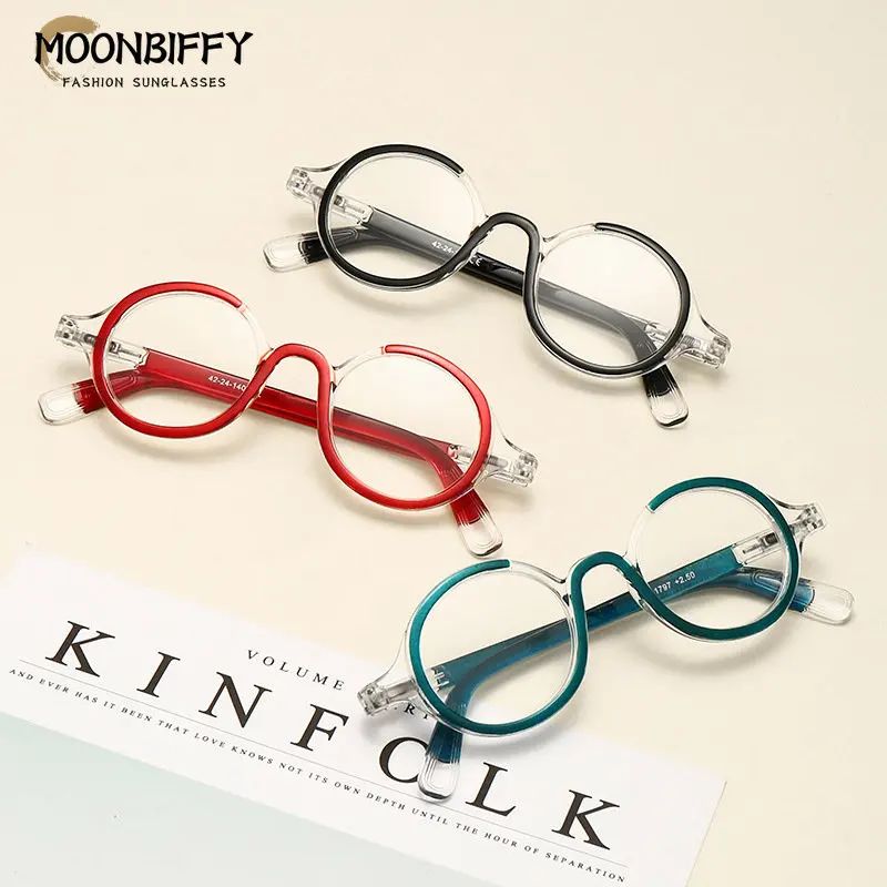 

2023 Small Round Frame Reading Glasses Retro Presbyopic Eyeglasses Blocking Blue Light Hyperopia Eyewear Farsighted +1.0..+4.0