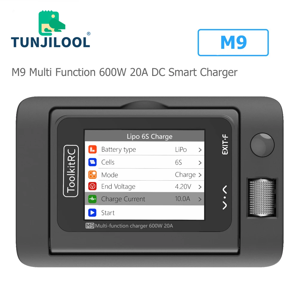 

ToolkitRC M9 Multifuntion Smart Charger 600W 20A DC Output Dual USB Fast Charging Balance Battery Charger with Audio Function