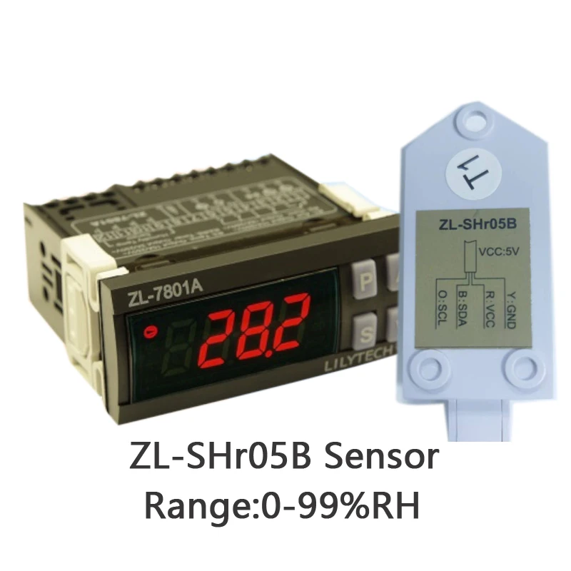 

ZL-7801A, 100-240Vac, два 16A выходы Температура регулятор влажности, термостата с датчиком влажности температуры, оснащенной таймером выходы для лотков для яиц