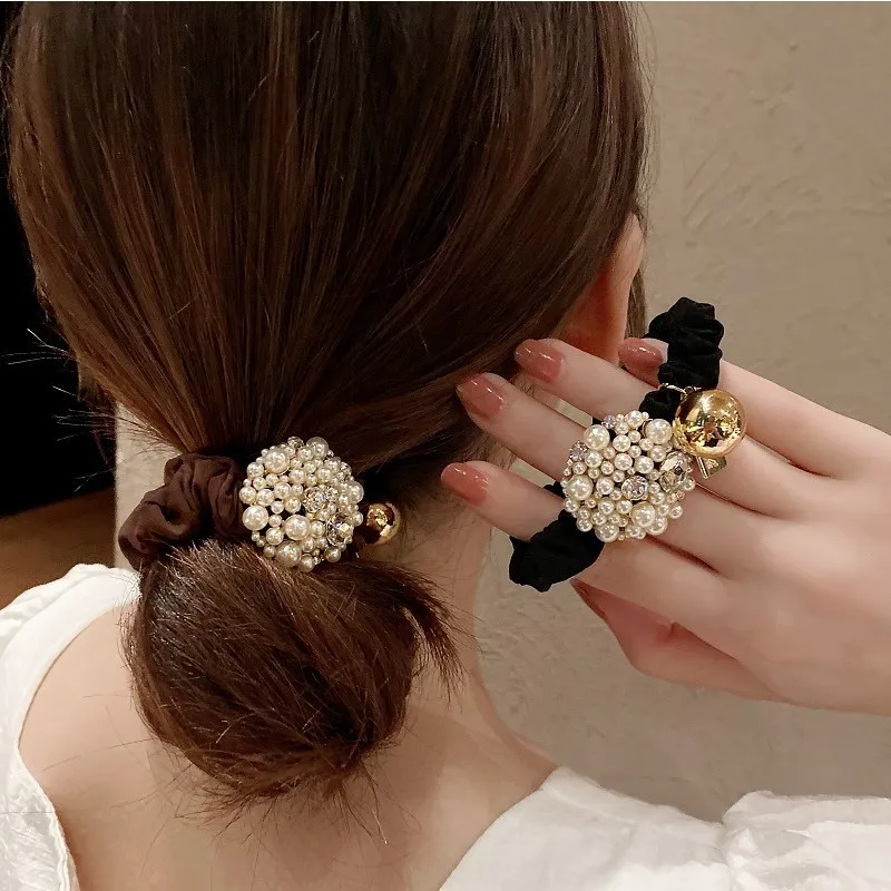 

Korean 2022 New Hair Band for Bun Haircut Temperament Pearl Headband Internet Celebrity High Sense Headdress Hair Band Women