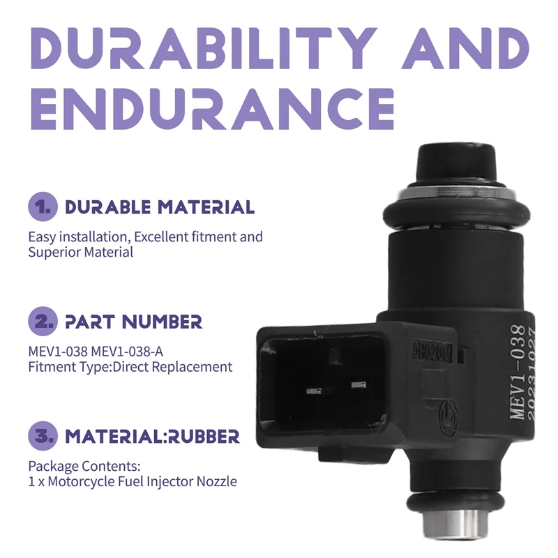 MEV1-038 MEV1-038-A Форсунка топливной форсунки мотоцикла с одним отверстием для 70CC-90CC