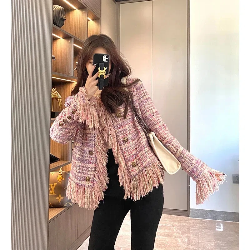 Женский двубортный пиджак в стиле ретро