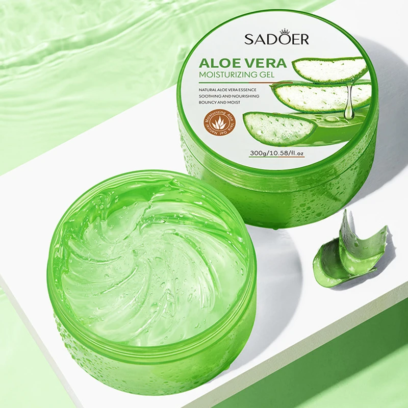

300g Aloe Vera Brightening for Hair Neck Leg Aloe Vera Transparent Gel Face Mask Jelly Pure Aloe Vera Gel Face Cream Sun Repair