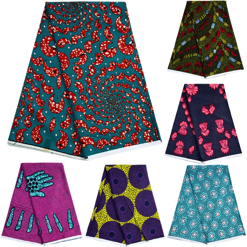 

African Wax Printed Fabric Patchwork Sewing Dress Material Artwork Accessory For Handsewing High Quality Cloth