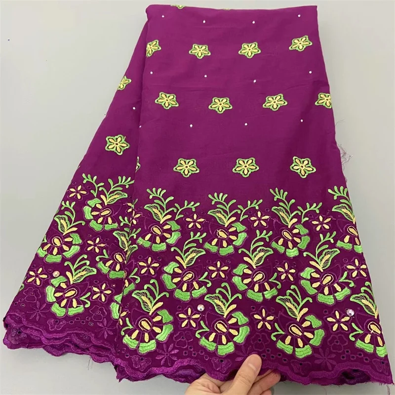 

5 yard Swiss lace fabric latest heavy beaded embroidery African 100% cotton fabrics Swiss voile lace popular Dubai style 3L02030