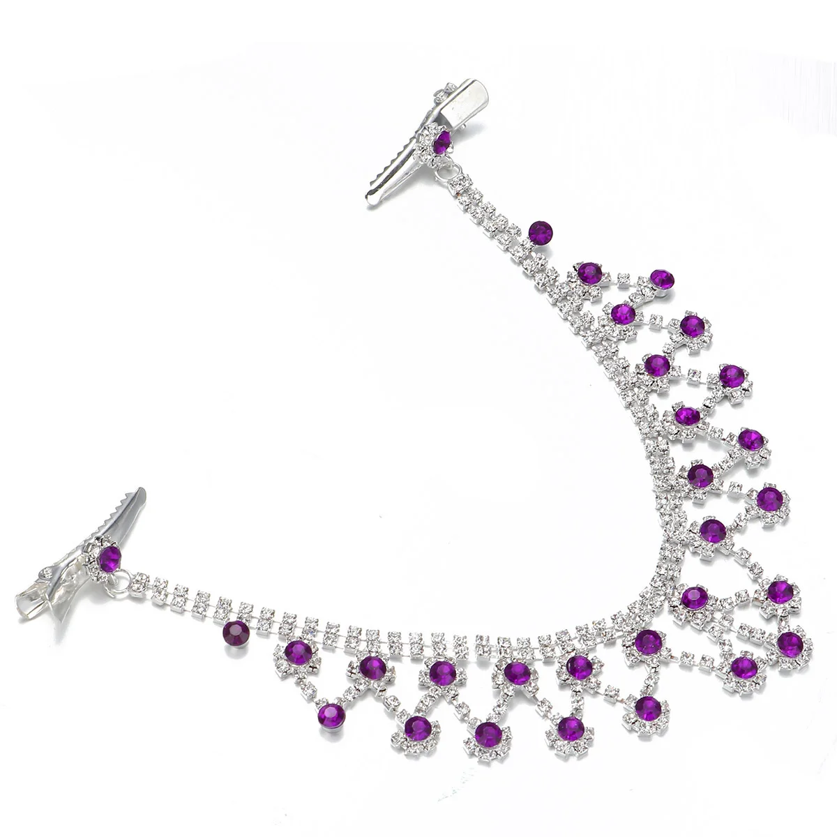 Свадебная цепочка на лоб с кристаллами и стразами подвеска-подвеска Quincunx