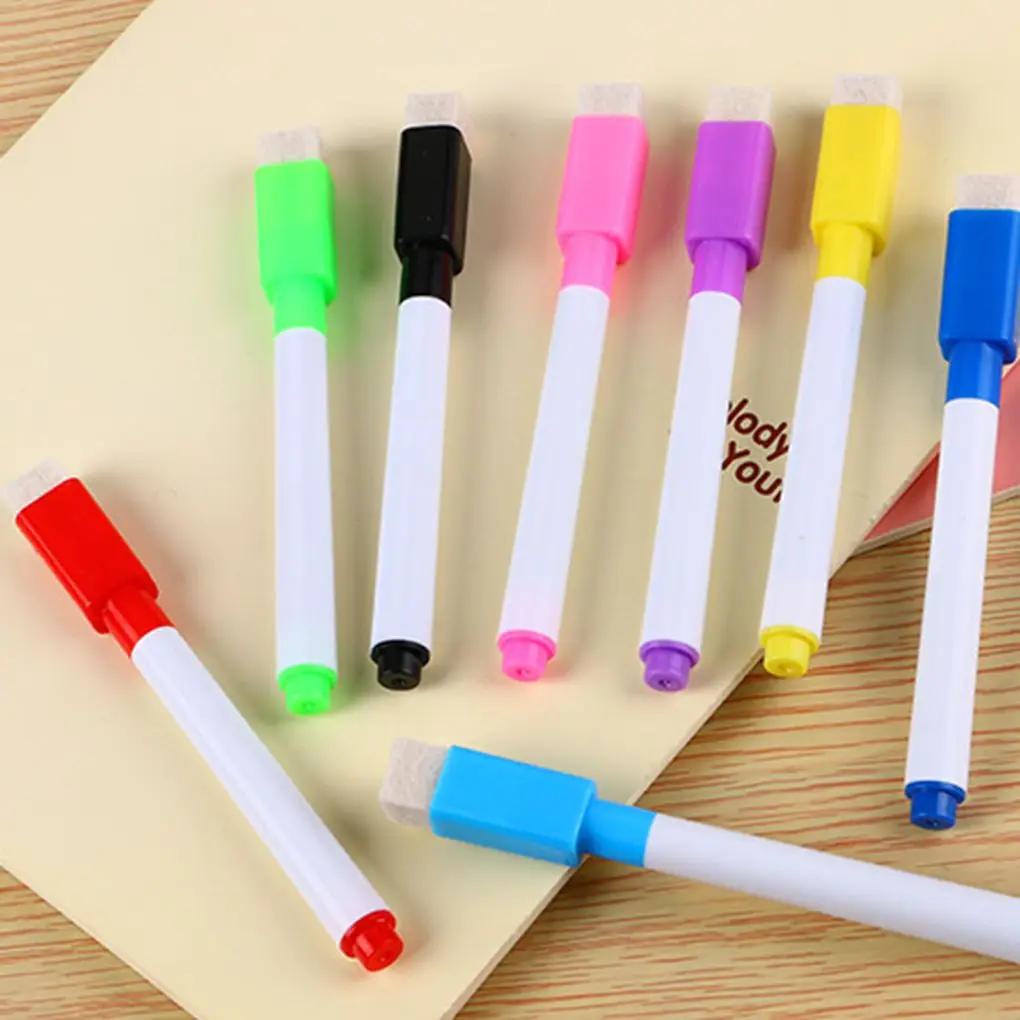 

Whiteboard Marking Pen Chalkboard Smooth Writing Erasable Markers Anti-smudge Pencil Office Handwriting Stationery