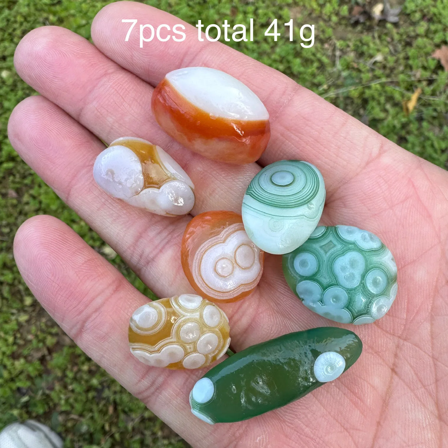 Зеленый Сардоникс Алькса Гоби Агат