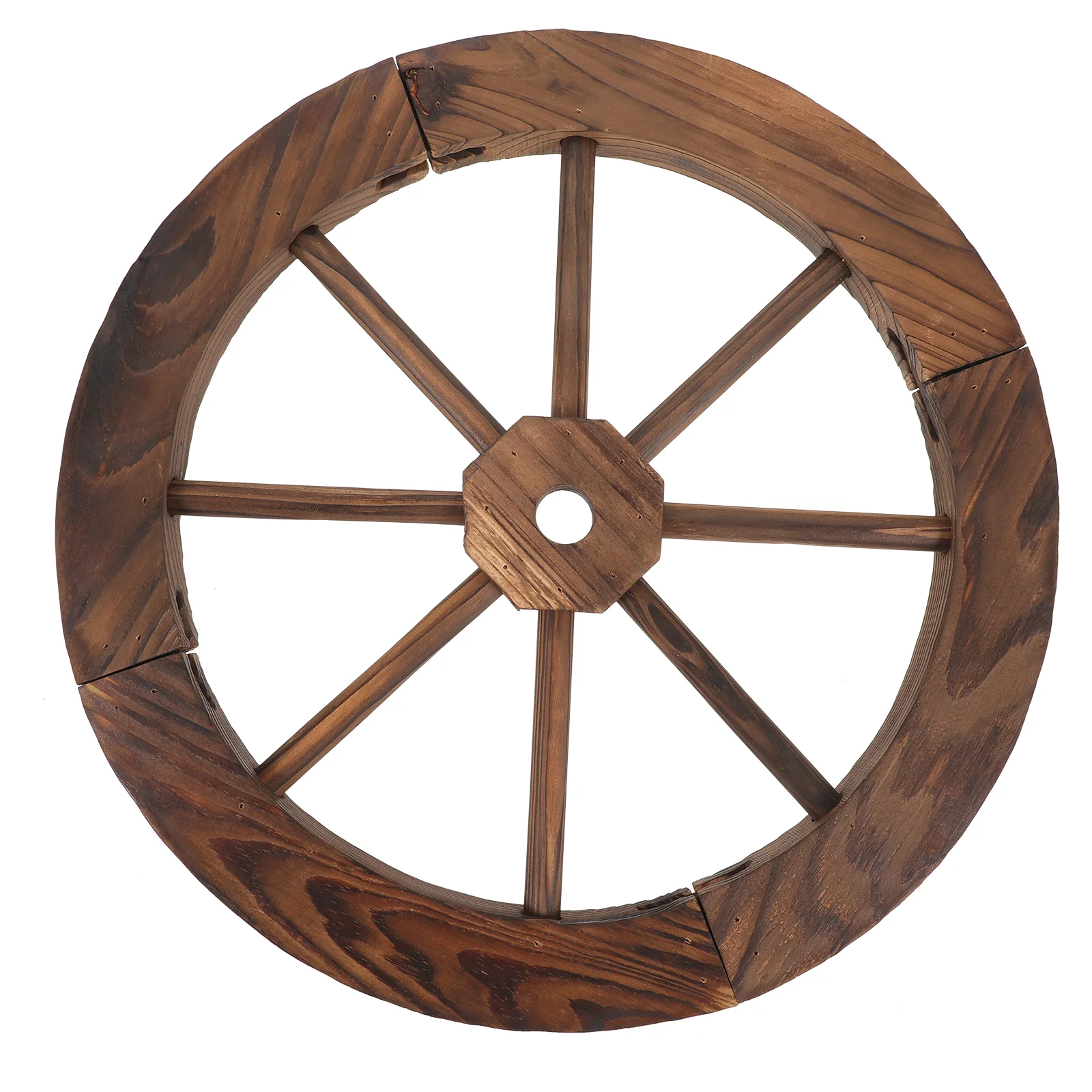 

Wood Wheel Ornament Decorative Vintage Wall Retro Wooden Wagon Wheels Outdoor Trim