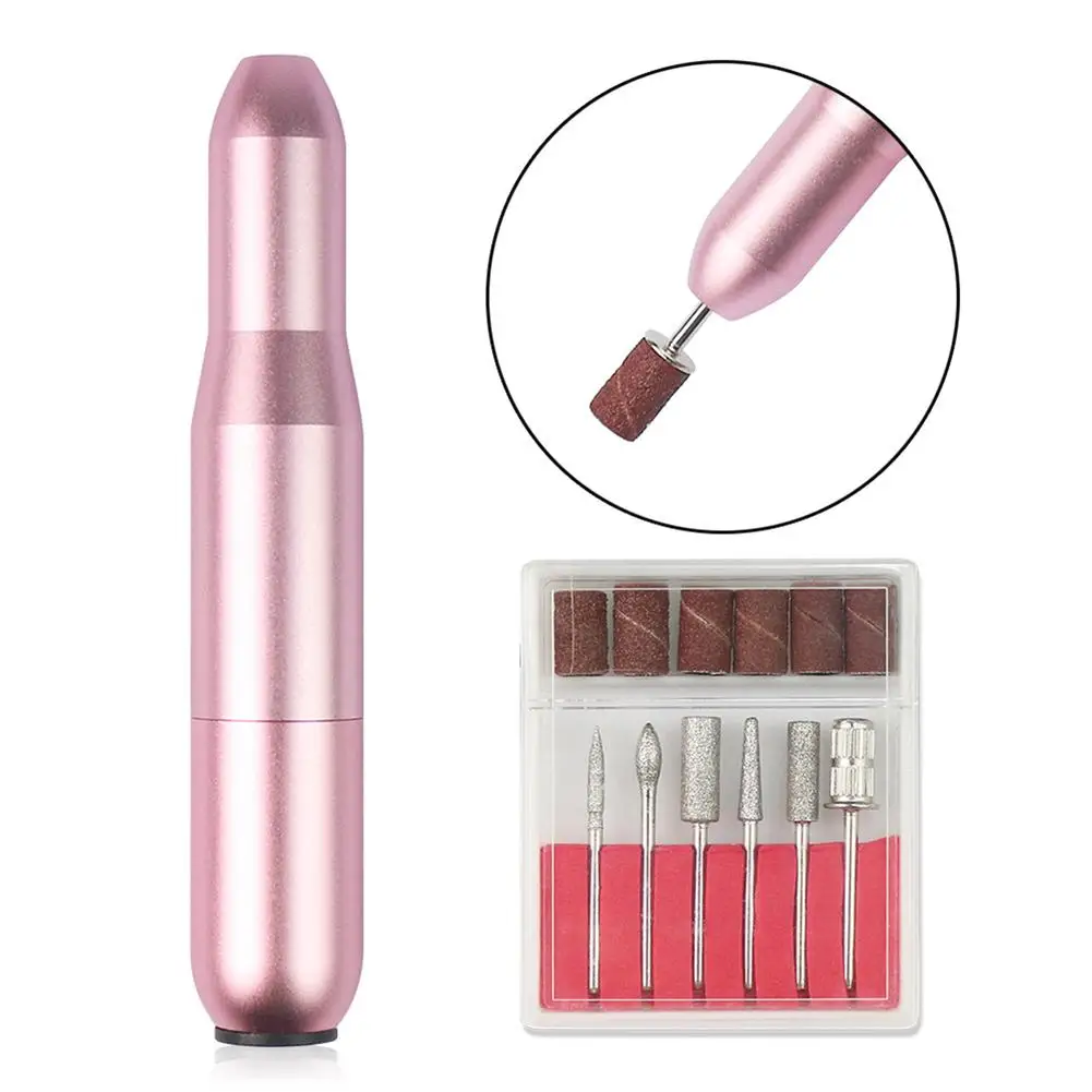 

1 Set Electric Nail File Drills Kit Portable Professional Rechargeable Usb Manicure Pedicure Salon Tools With Nail Drill Bits