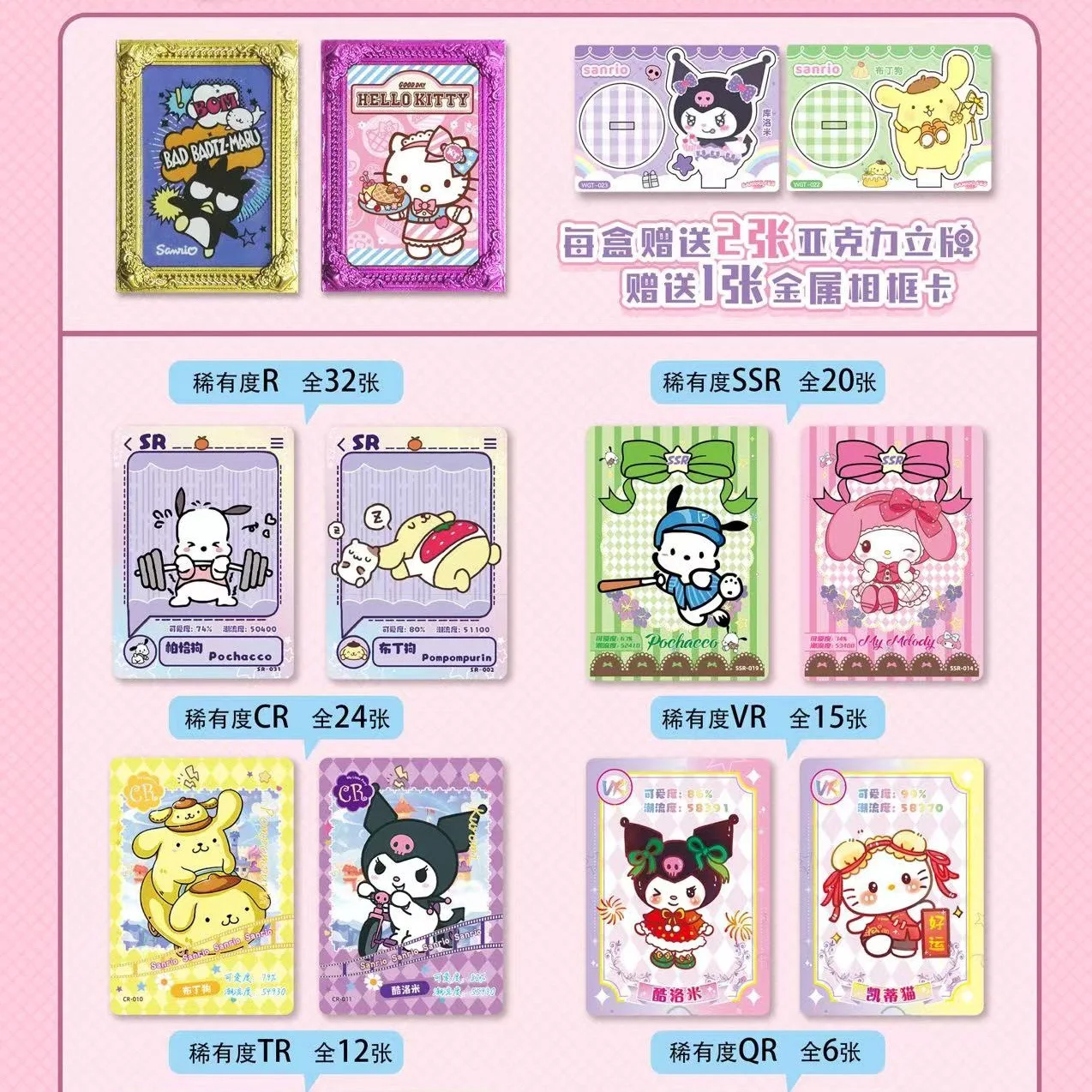 Новый мультяшный персонаж Hello Kitty Sanrio семейная карточка девочка принцесса