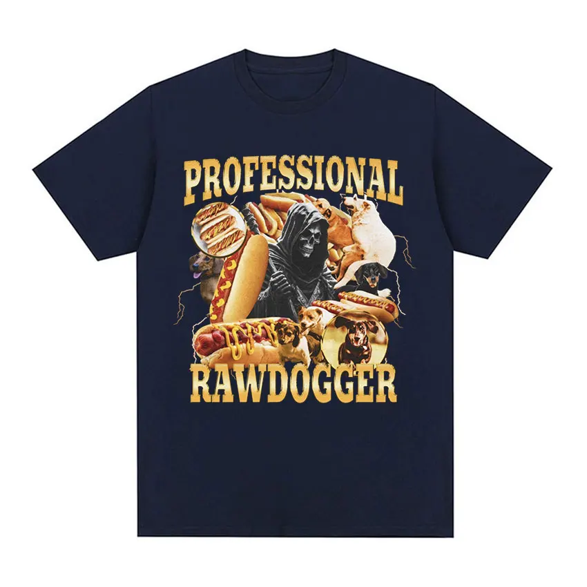 Забавные профессиональные футболки с рисунком Rawdogger Sausage Dog Meme мужская модная