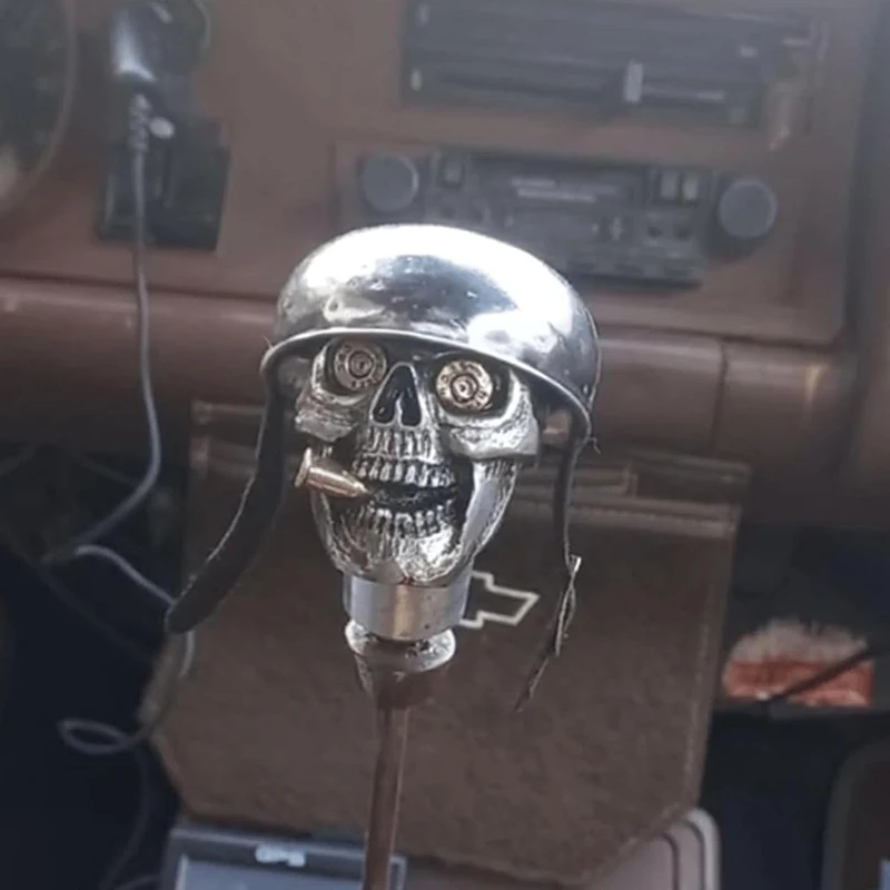Черепа солдатская ручка ручная работа серебристый дьявол черепа автомобильная