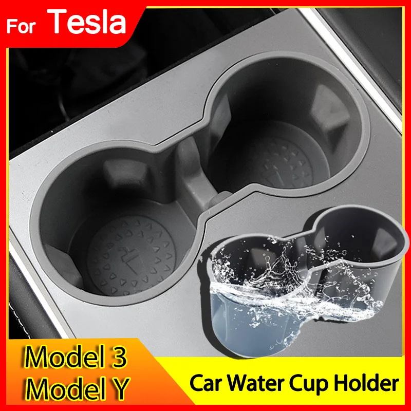 

For Tesla Model 3 Model Y 2021 0222 Car Center Console Water Cup Holder