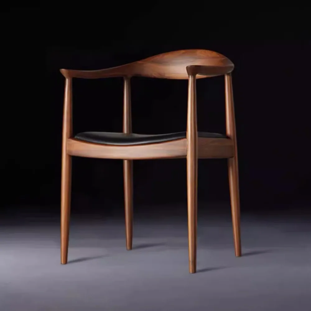 

Luxury Solid Wood Dining Chairs Restaurant Armrest Weddings Wholesale Dining Chairs Handle Free Shipping Sillas Indoor Furniture