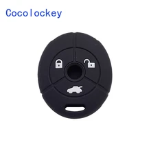 Cocolockey Silicone Car Key Cover Fit for MG Rover 25 35 ZT 3 Buttons Remote Key Rubber Holder Bag Protection Car Accessories