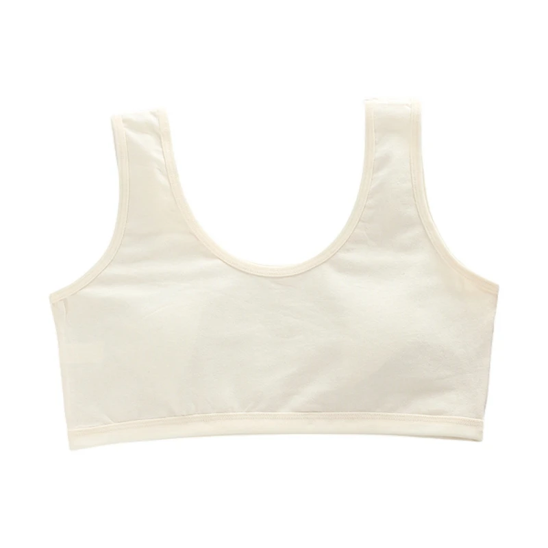 

Милый тренировочный бюстгальтер для девочек, однотонные укороченные бюстгальтеры-майки для девочек, бюстгальтер без косточек, бюстгальтер...