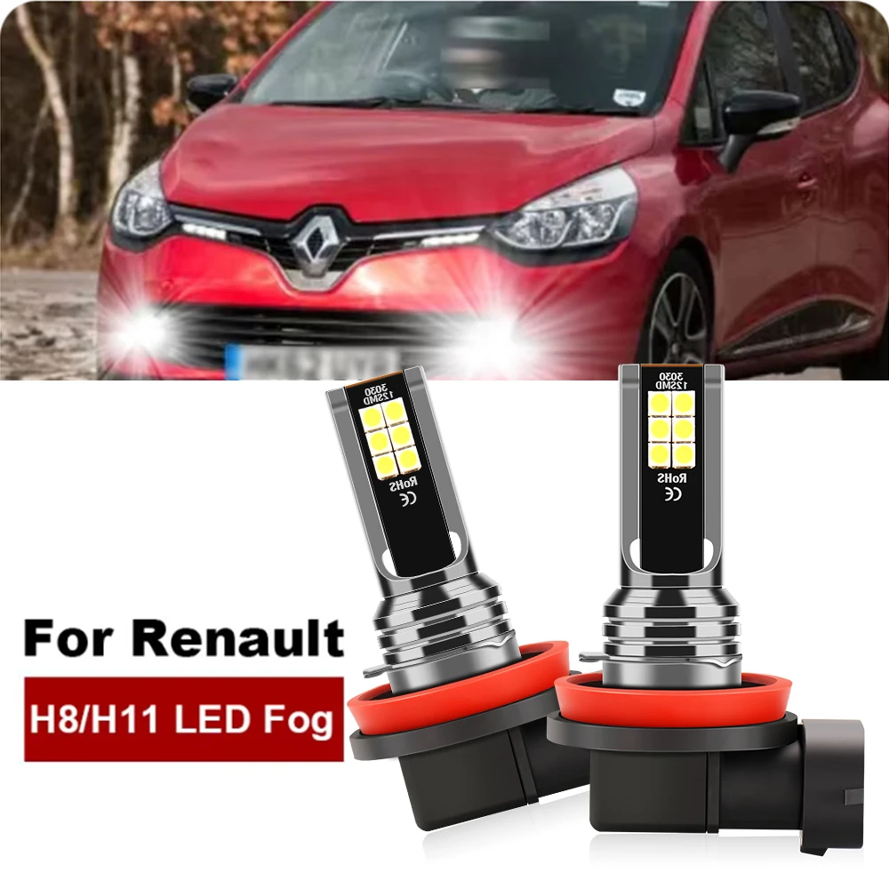 2 шт. для Renault Logan 1 2004-2015 Modus 2004-2013 Talisman 2012-2016 светодиодный H8 H11 H16JP противотуманная