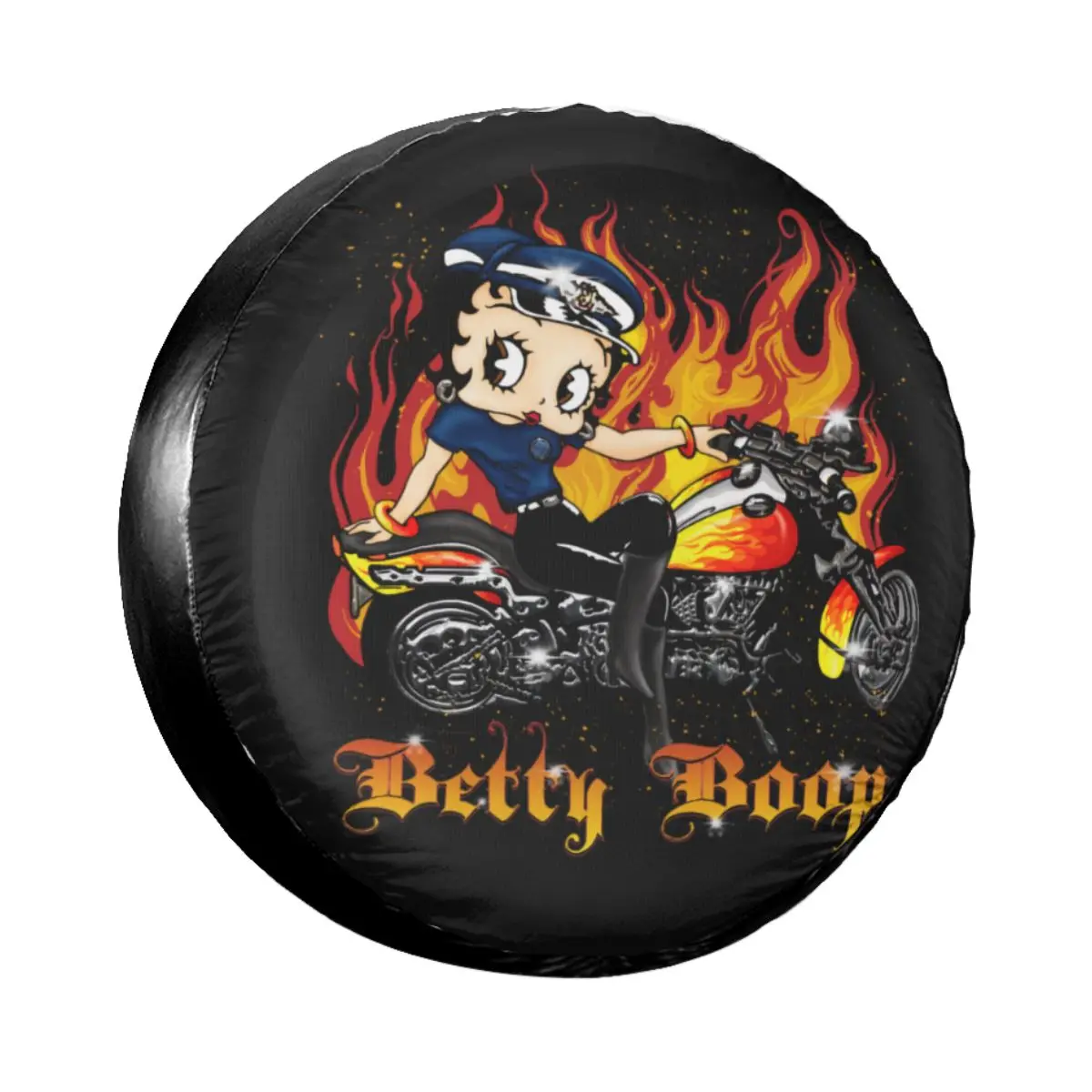 

Boop Bettys Ride Motorcycle Spare Tire Cover Case Bag for Jeep Pajero Car Wheel Protectors Accessories 14" 15" 16" 17" Inch