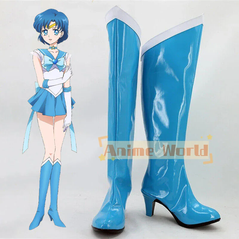 Туфли Ami Mizuno для косплея ботинки Хэллоуина изготовленные на заказ