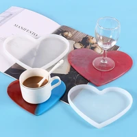 19 styles coaster silicone resin mold diy flower heart square jewelry storage tray cup mat craft casting home table decoration