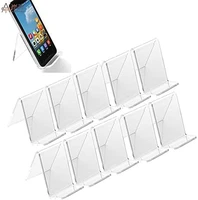 10pcs clear acrylic phone mount holder portable display stand rack stand for cell phone display for samsung huawei xiaomi iphone