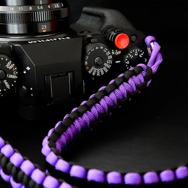 

Для беззеркального цифрового зеркального фотоаппарата Leica Canon Fuji Nikon Olympus Pentax Sony DSLR ручная плетеная нейлоновая веревка для камеры ремень на п...