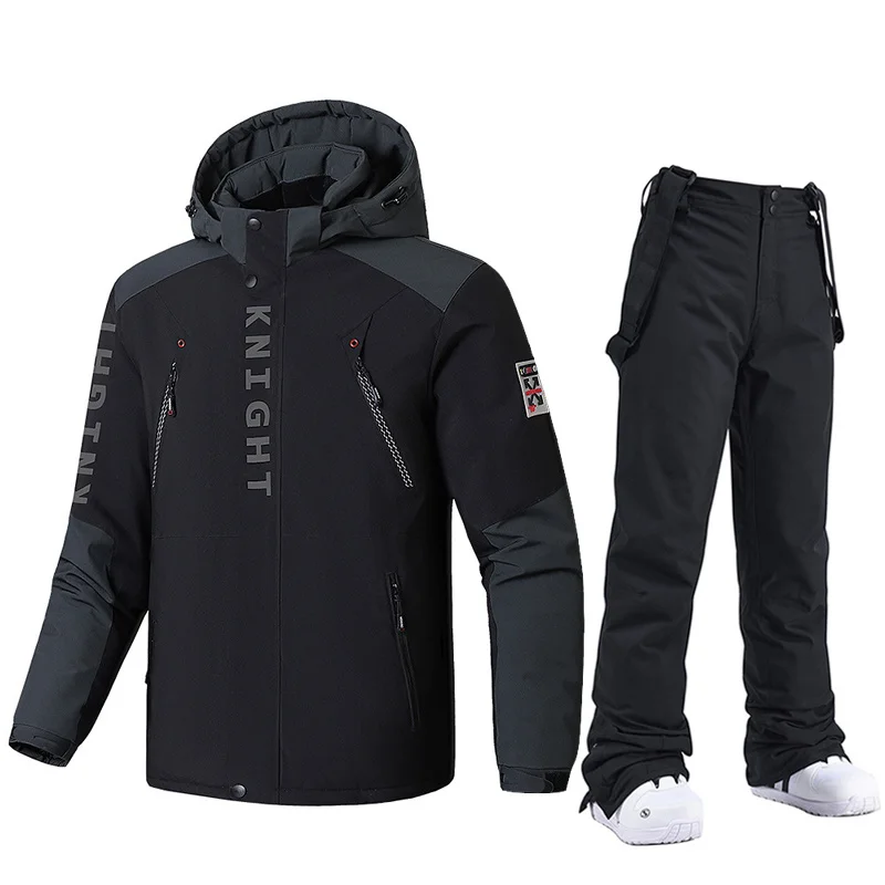 

Men Jacket And Pants Winter Warm Windproof Ski Suit Male Snowboard Snow Coat Trousers Outdoor Sports Camping Brand Ovearalls