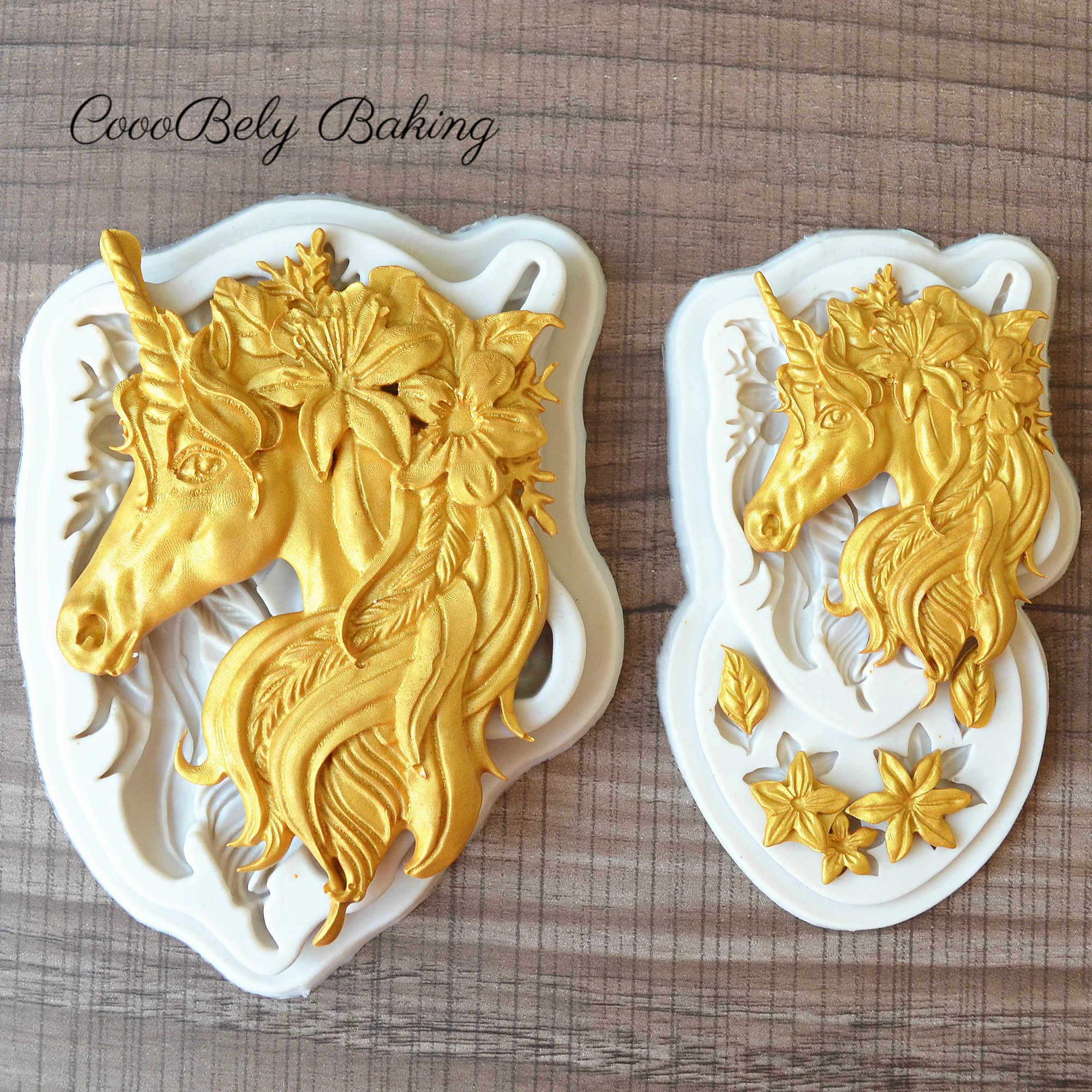 

Pretty Unicorn Fondant Cake Silicone Mold Cookie Ice Cream Molds Biscuits Candy Chocolate Mould Baking Cake Decoration Tools