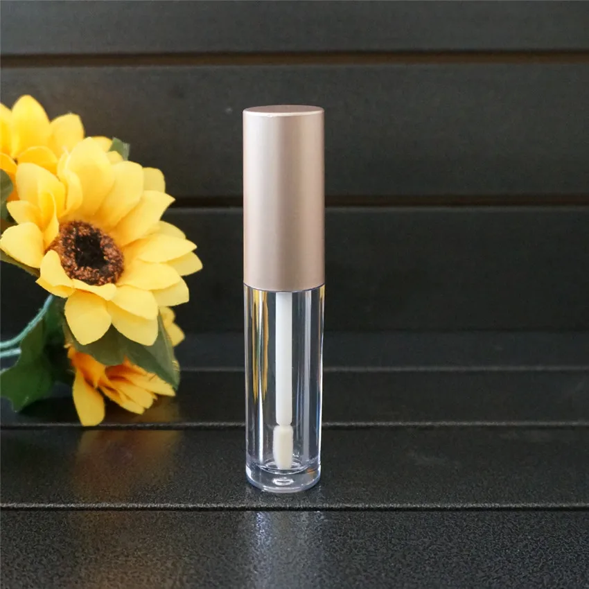 

New INS Style Matte Rose Gold Empty Lip Gloss Tube DIY Plastic Elegant Liquid Lipstick Container,Mini Lipgloss Sample Bottle 6ML