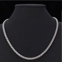 5mm 8mm stainless steel flower basket twisted chain necklace basic punk rock style fashion jewelry for men and women