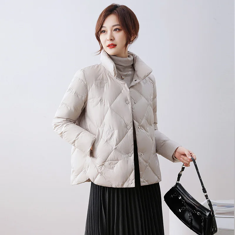 Down Jacket Women Lightweight New Style Autumn and Winter 2022 Thin Coat