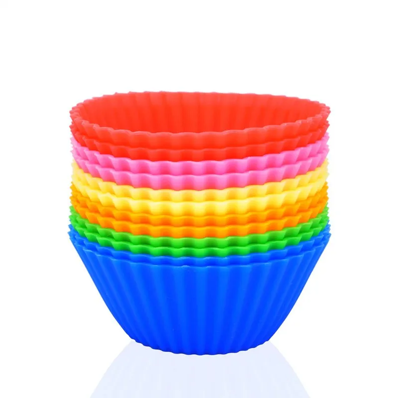 

24 шт./набор, силиконовые формы для выпечки кексов