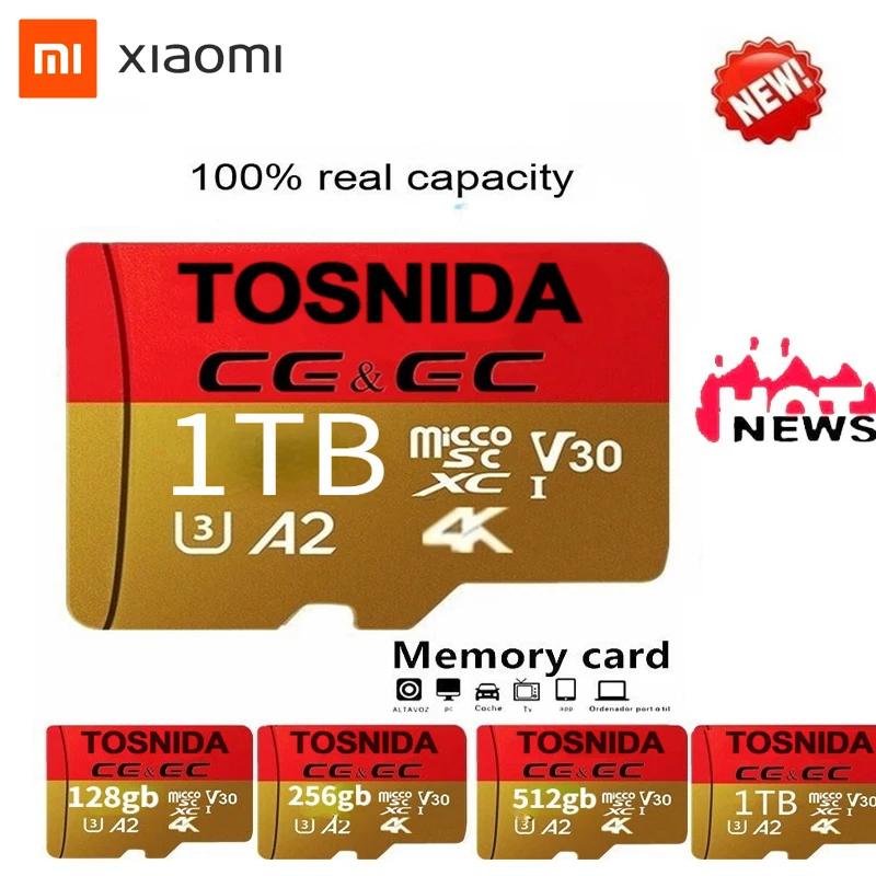 Xiaomi-Micro SD portátil de alta velocidad, tarjeta HC 100% Original USB 1TB 512GB 256GB Drive Micro SD SDHC 10 UHS-1TF, tarjeta de memoria