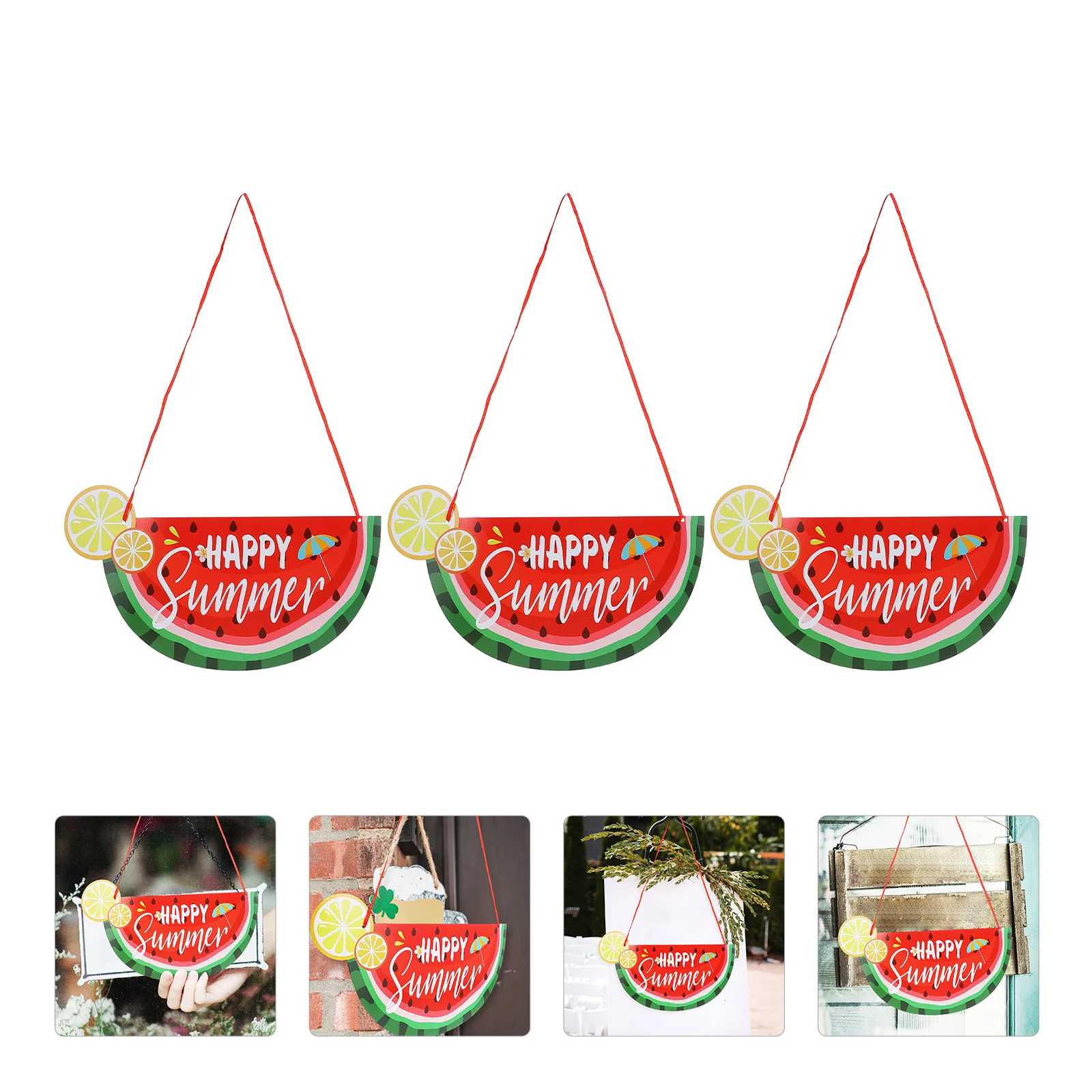 

3 шт., декоративные украшения для вечевечерние, в виде арбуза