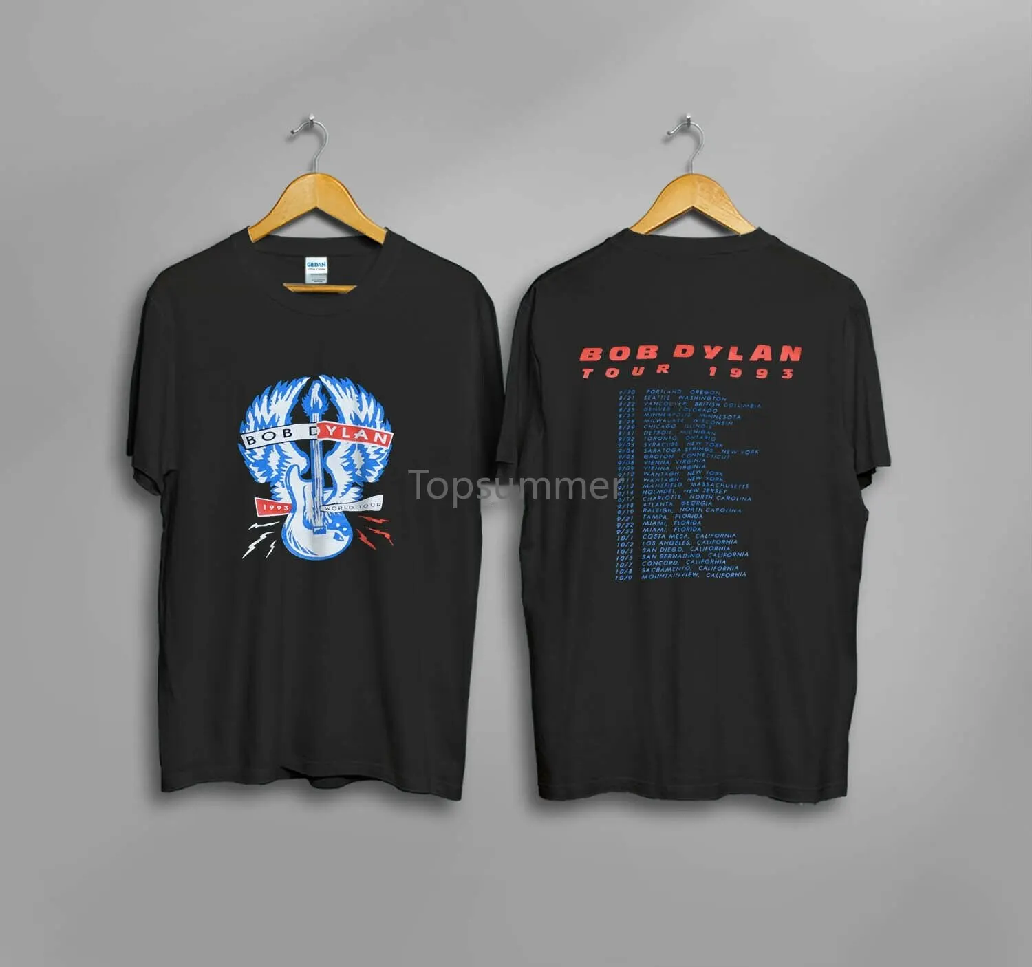 

Vintage Shirt 1993 Bob Dylan Vintage Concert Tour Print T Shirts Men