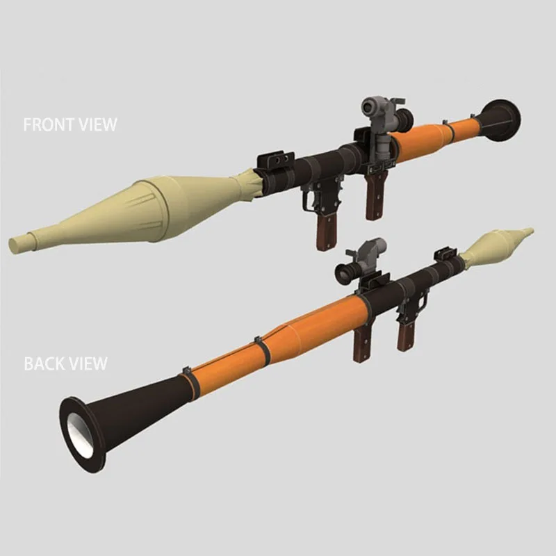 

1:1 120cm Rocket Propelled Grenade DIY 3D Paper Card Model Building Sets Construction Children Educational Toys Military Model
