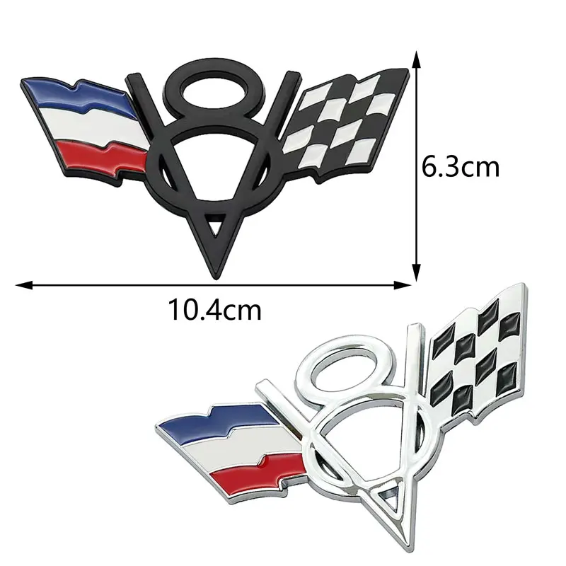 V8 Creative Logo 3D Metal Car Sticker Tailgate For Chevrolet Dodge Charge Durango Jeep Grand Cherokee Wagoneer Gladiator |