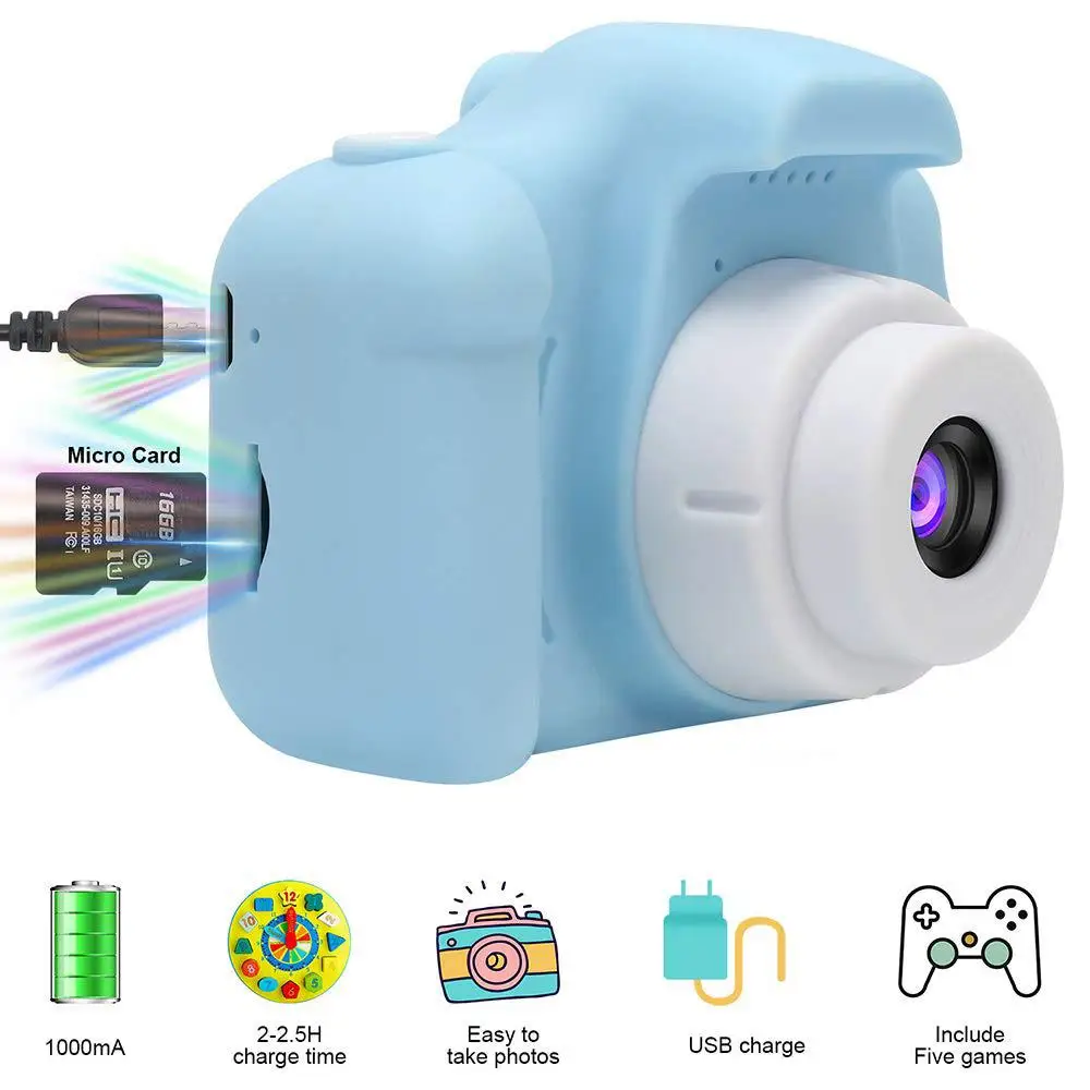 

Kids Digital Video Camera Mini Rechargeable Children Camera Shockproof 8mp Hd Toddler Cameras Child Camcorder