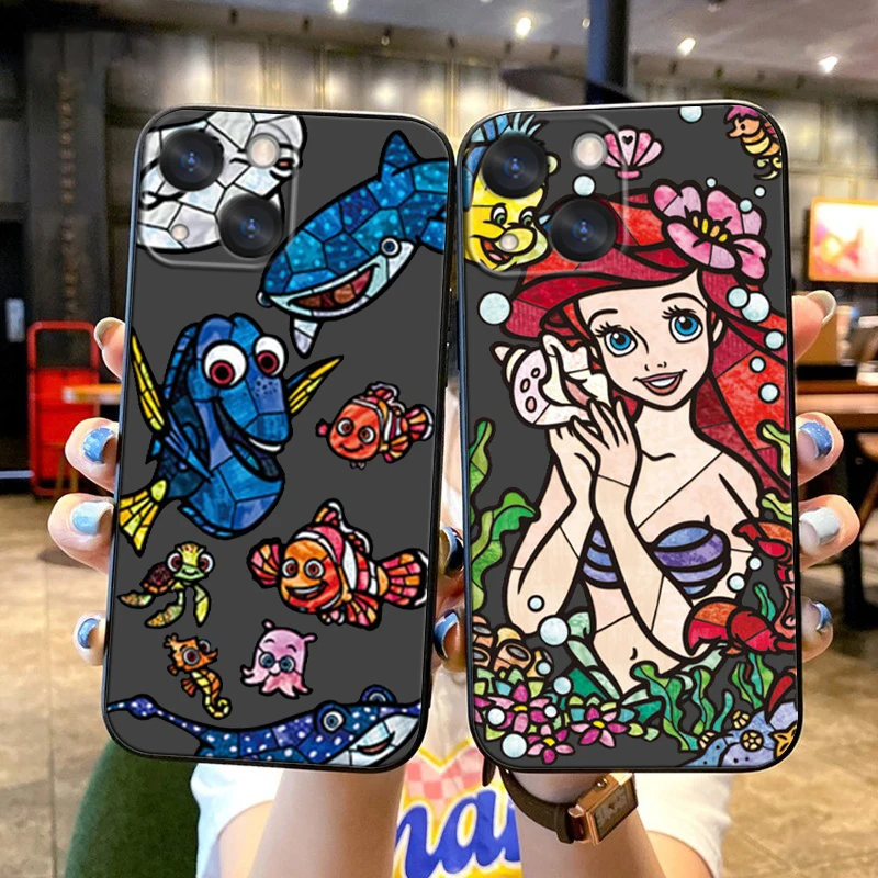 

Disney Princess Ariel Mermaid Phone Case For Apple iPhone 14 13 12 11 SE XS XR X 7 8 6 mini Plus Pro MAX 2020 Black Cover