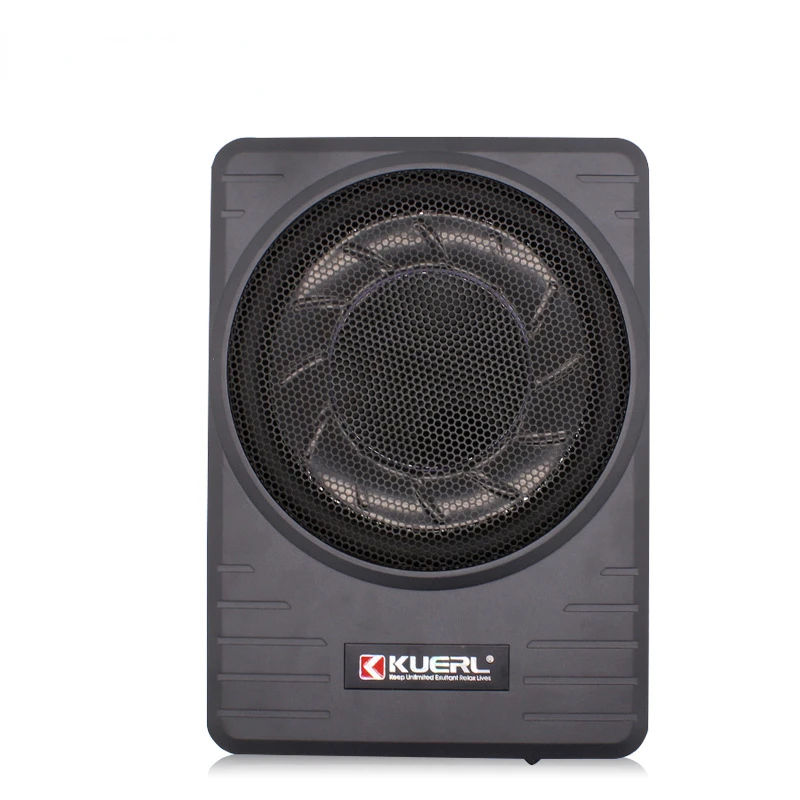 

Сабвуфер высокой мощности для автомобиля, 12 В, алюминиевый сплав, чистый бас, 10-дюймовый ультратонкий сабвуфер