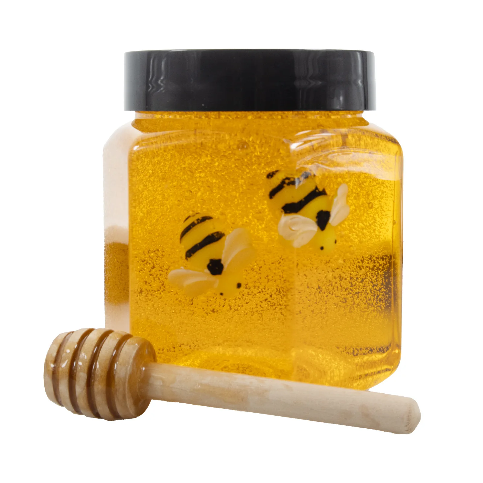 200ml/7oz Handmade Jelly Clear Crunchy Slime Toy Scented Little Lovely Bee Design Stress Relieve Plasticine Cloud