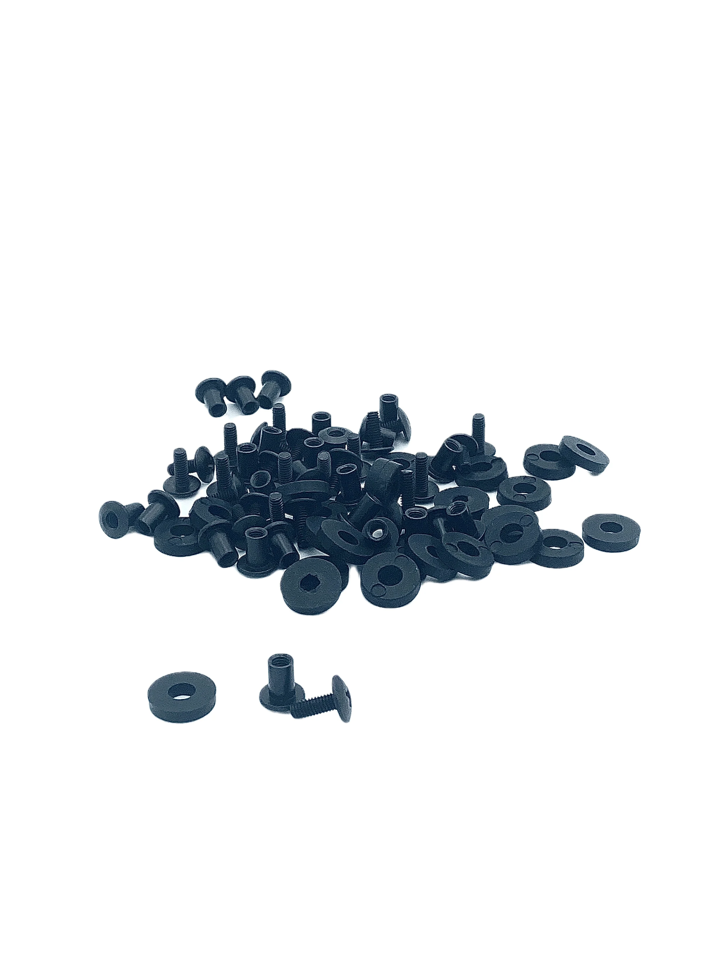 100 комплектов черных резиновых шайб с поперечной головкой Шиба-винт оригинальные