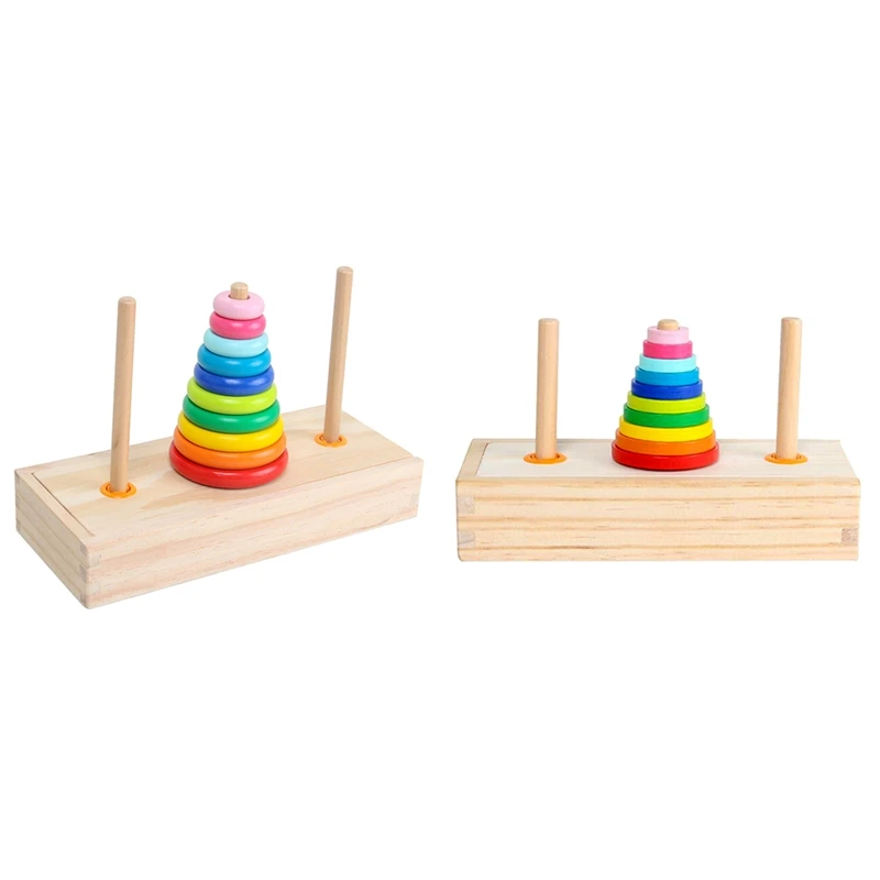 

Hanoi Tower Kids Toys Wooden Early Learning Classic Mathematical Toy For Children