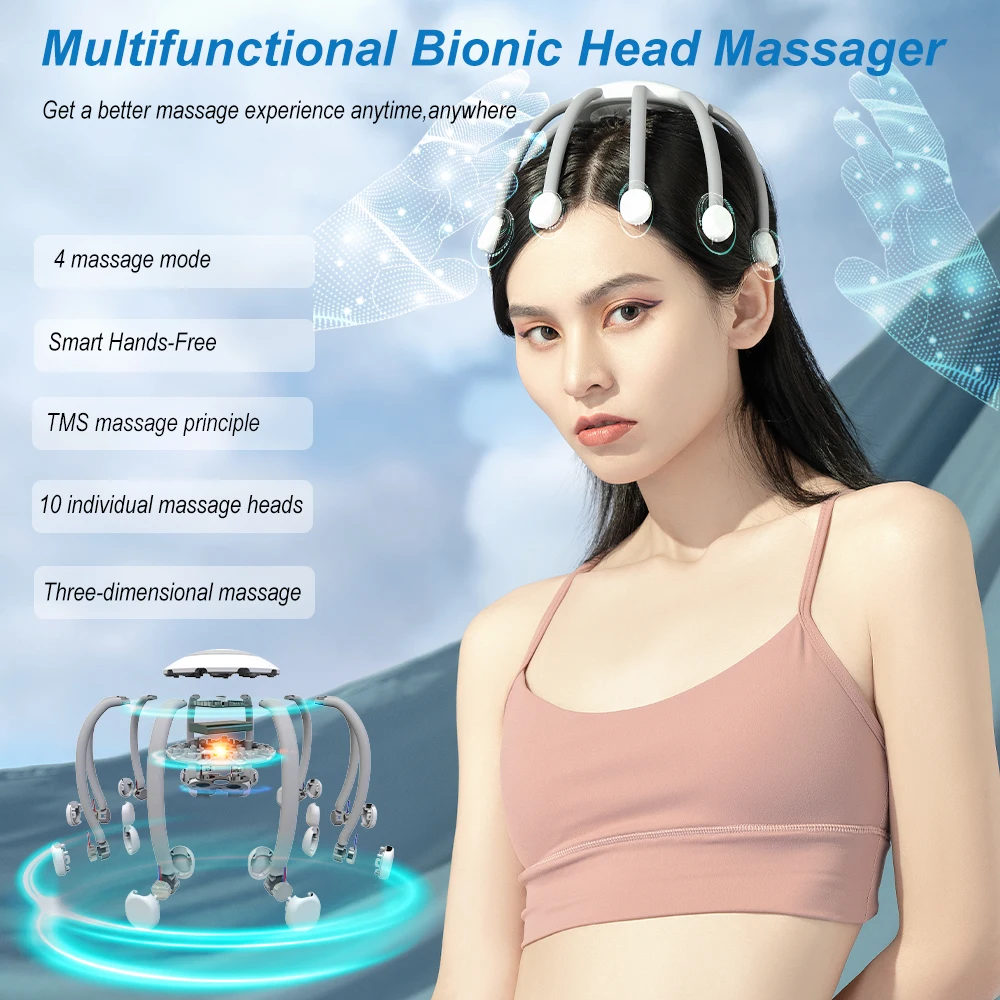 New Wireless Head Vibrator Tool Electric Free Shipping 10 Octopus Claws Scalp Massage Item Stress Fatigue Relax Machine Gifts
New Wireless Head Vibrator Tool Electric Free Shipping 10 Octopus Claws Scalp Massage Item Stress Fatigue Relax Machine Gifts