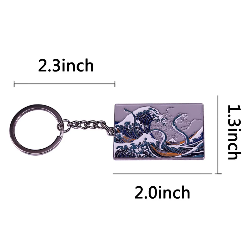 Брелок Haku Летающий в великой волне брелок с волнистым изображением отличный