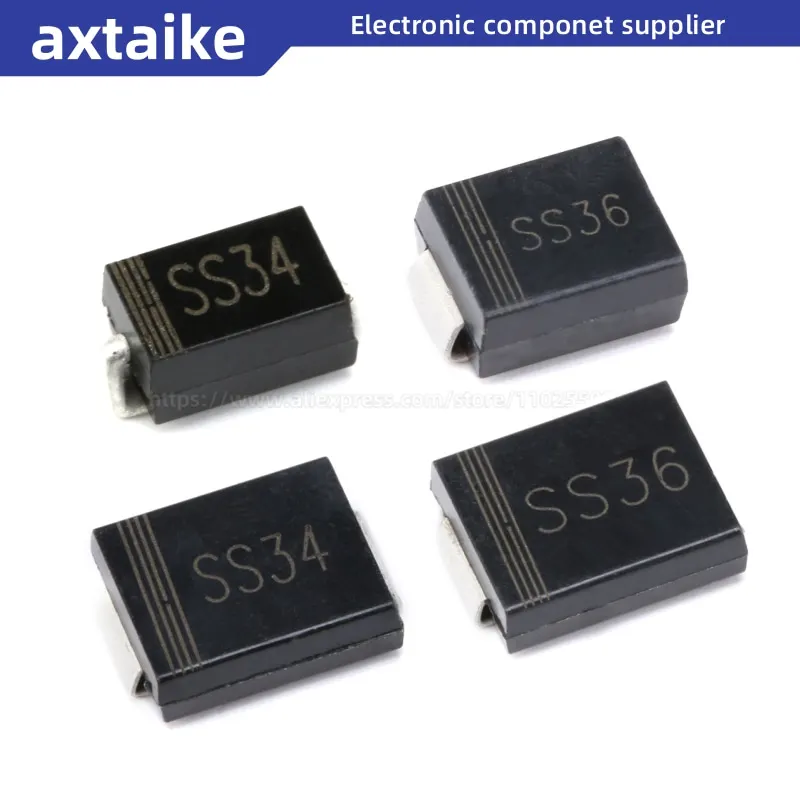 

50PCS SS32 SS34 SS36 SS310 SS320 SMA SMB SMC DO-214AC/AA/AB 3A 20-200V 1N5820 1N5822 1N5824 SR360 SR3100 SR3200 Schottky diode