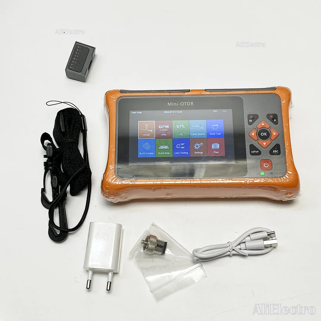 Мини-OTDR 26/24 дБ Многофункциональный активный живой оптоволоконный рефлектометр с